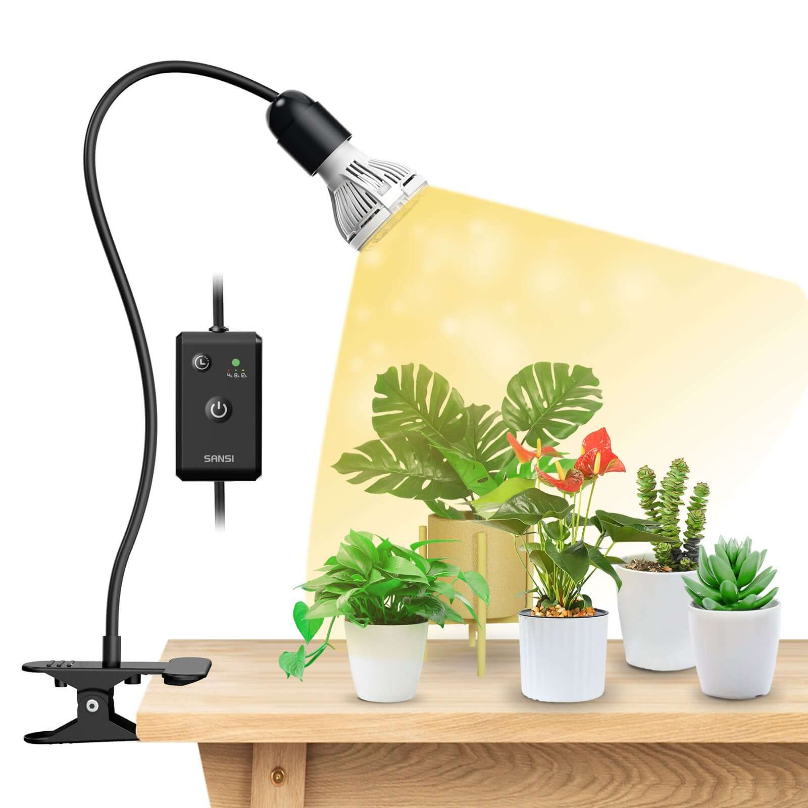 10W Adjustable 1-Head Clip-on LED Grow Light with Timer (US/CA ONLY) - Image 7