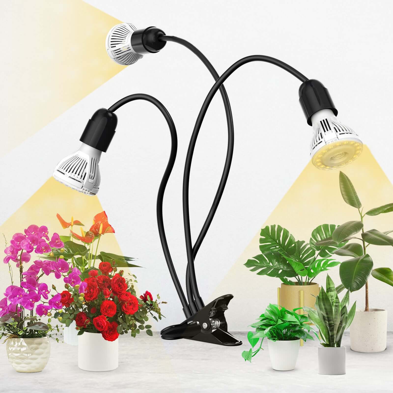 30W Adjustable 3-Head Clip-on LED Grow Light (US/CA ONLY) - Image 8
