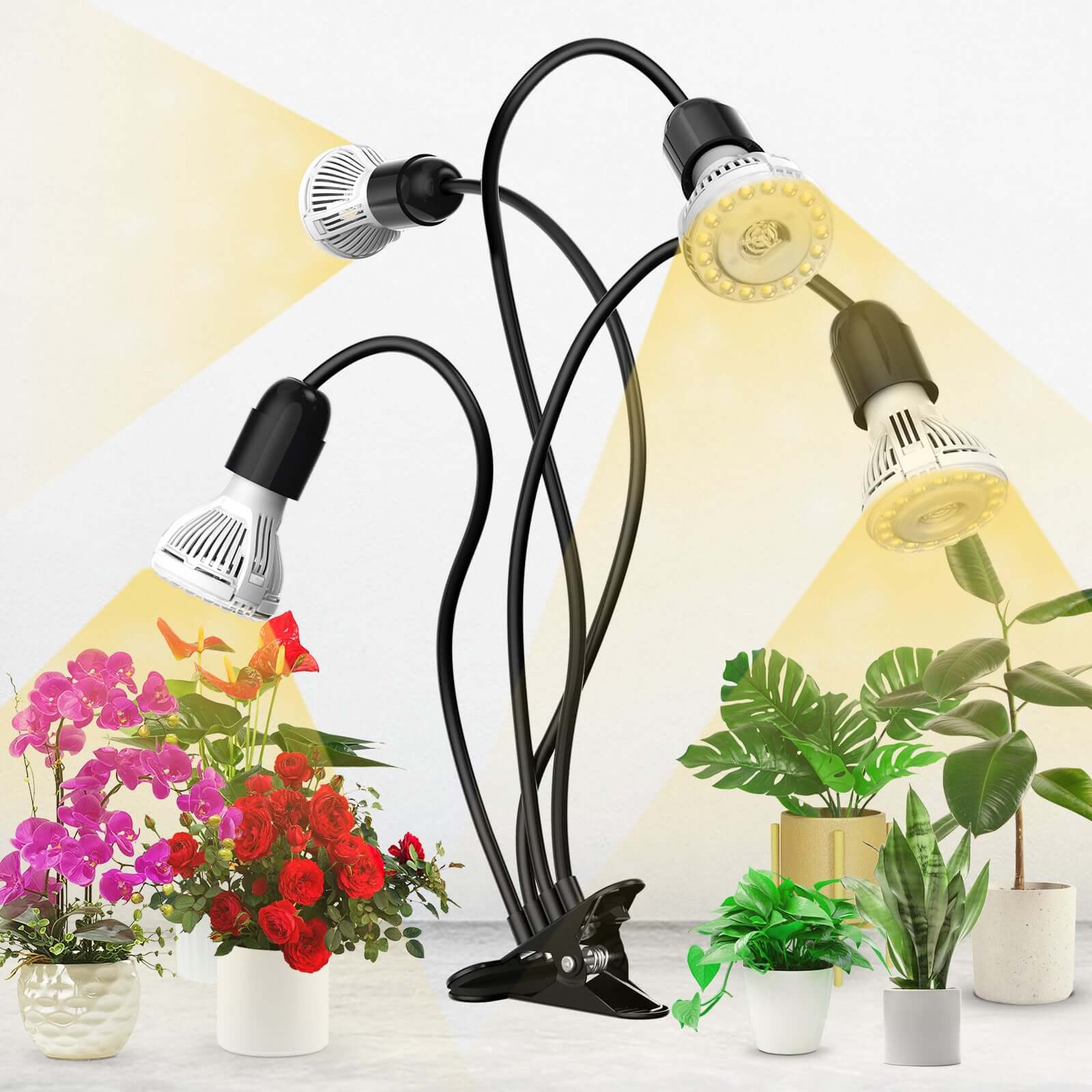 40W Adjustable 4-Head Clip-on LED Grow Light (US/CA ONLY) - Image 8