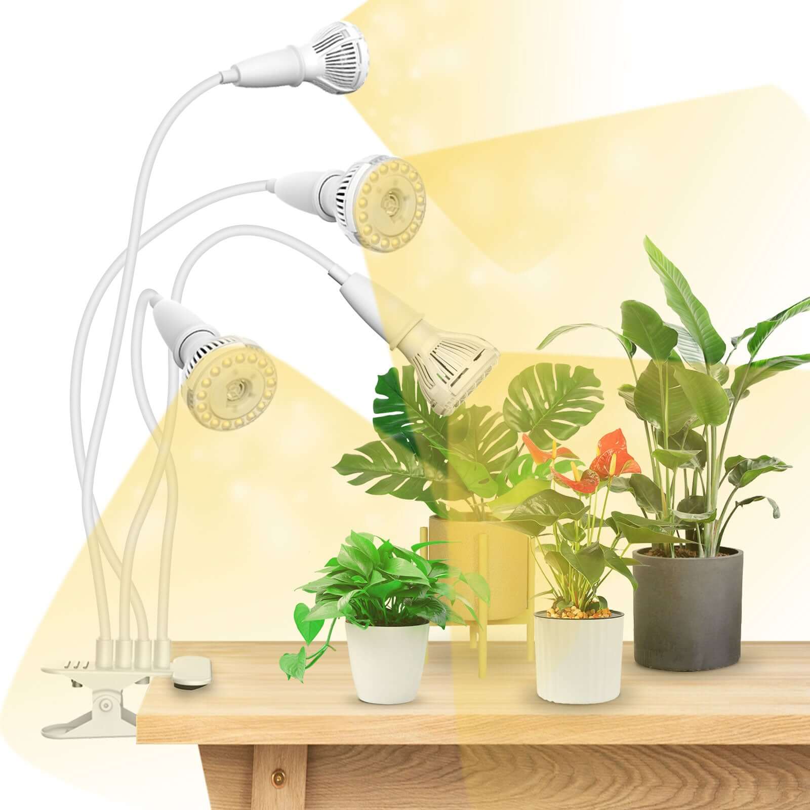 40W Adjustable 4-Head Clip-on LED Grow Light (US/CA ONLY) - Image 9