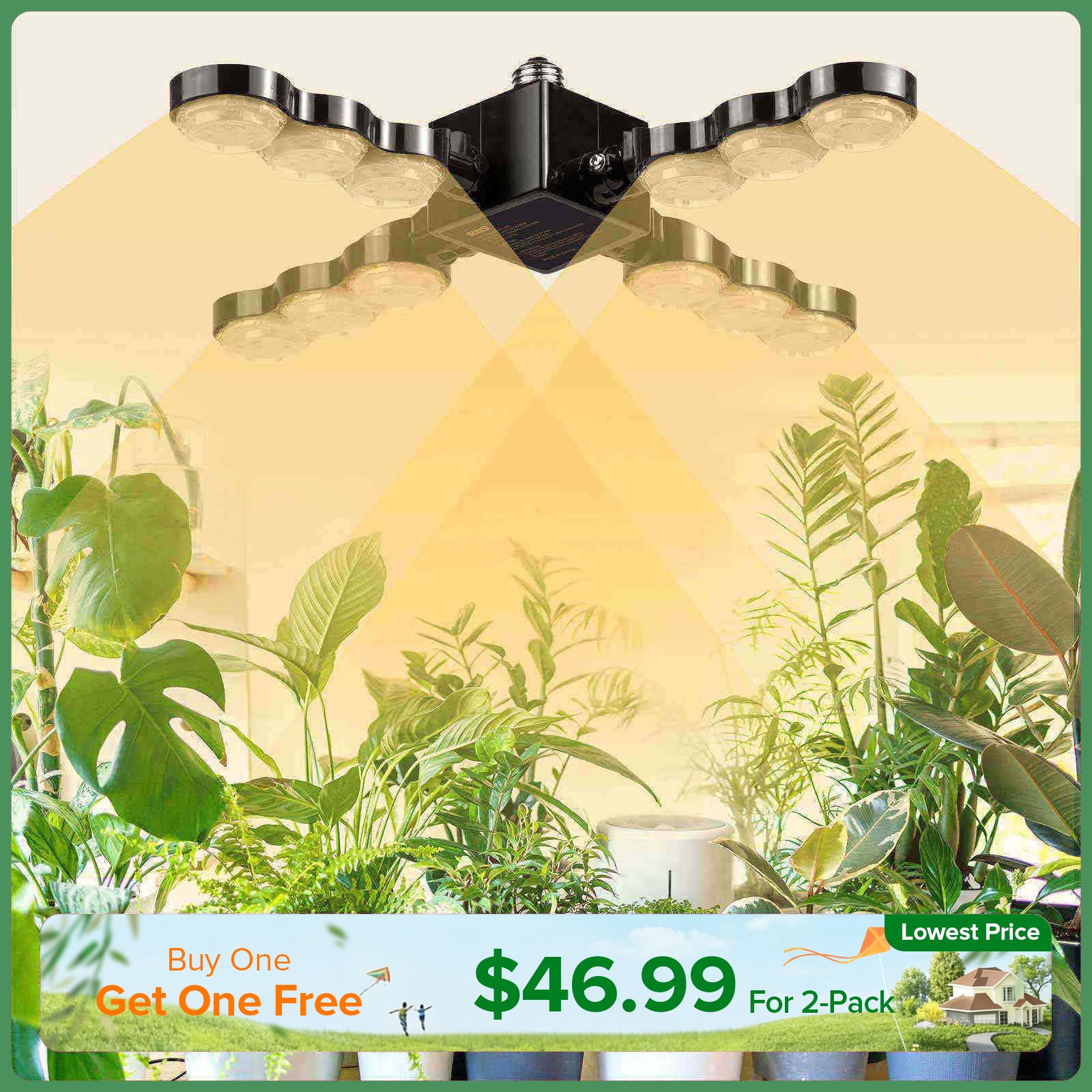60W LED Grow Light (Folding Wings)(EU/UK ONLY) - Image 8