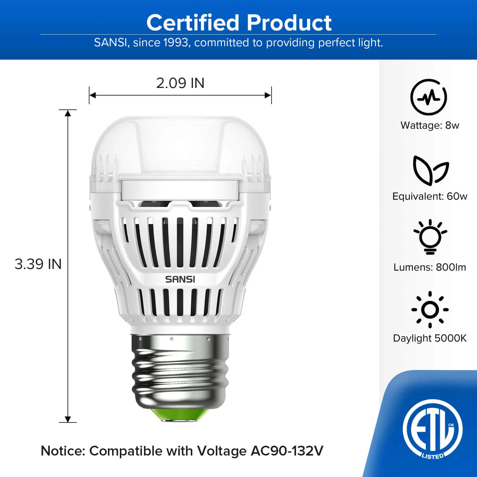 A15 8W LED Dusk to Dawn Light Bulb(US/CA ONLY) - Image 6