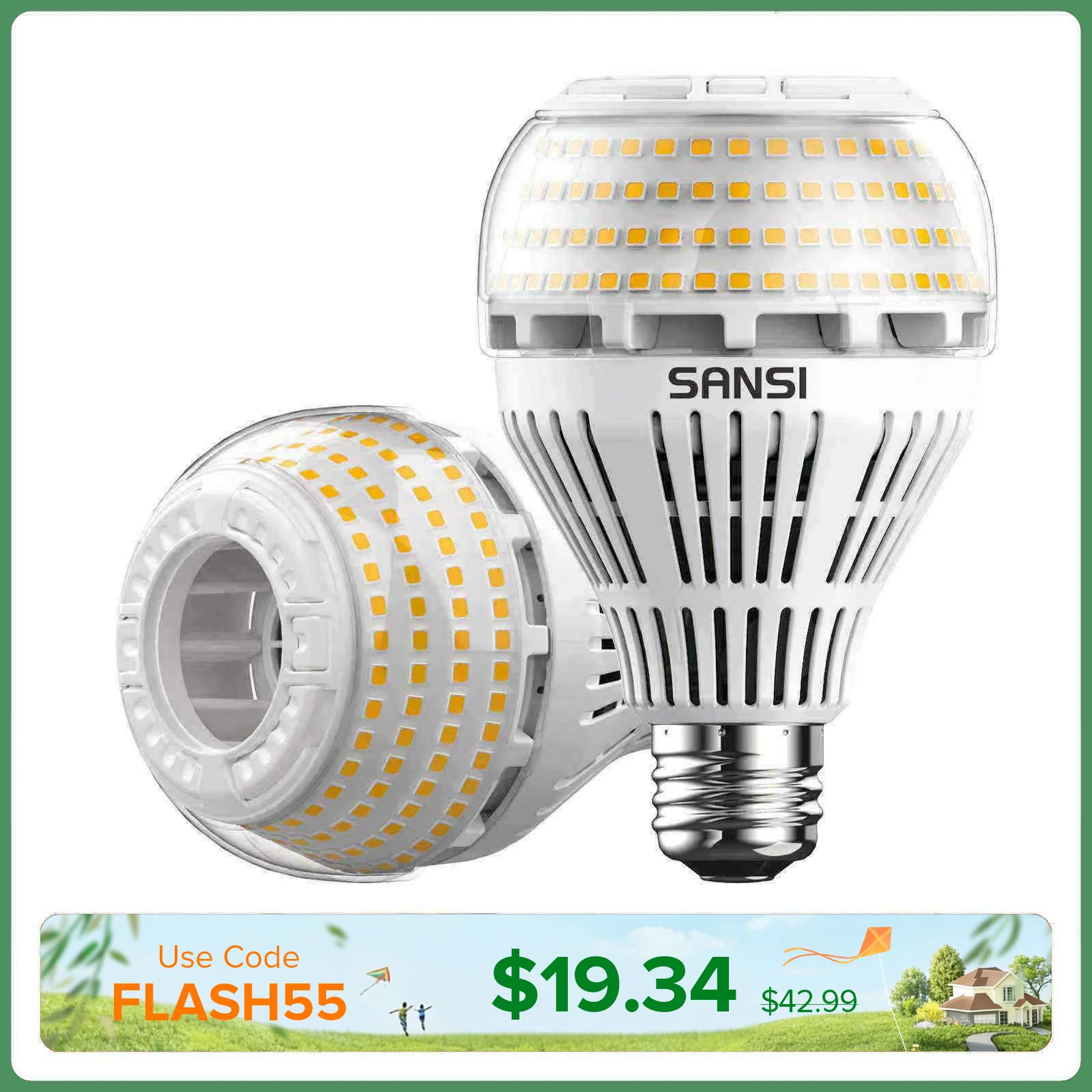 A21 22W LED 3000K/5000K Light Bulb - Image 10