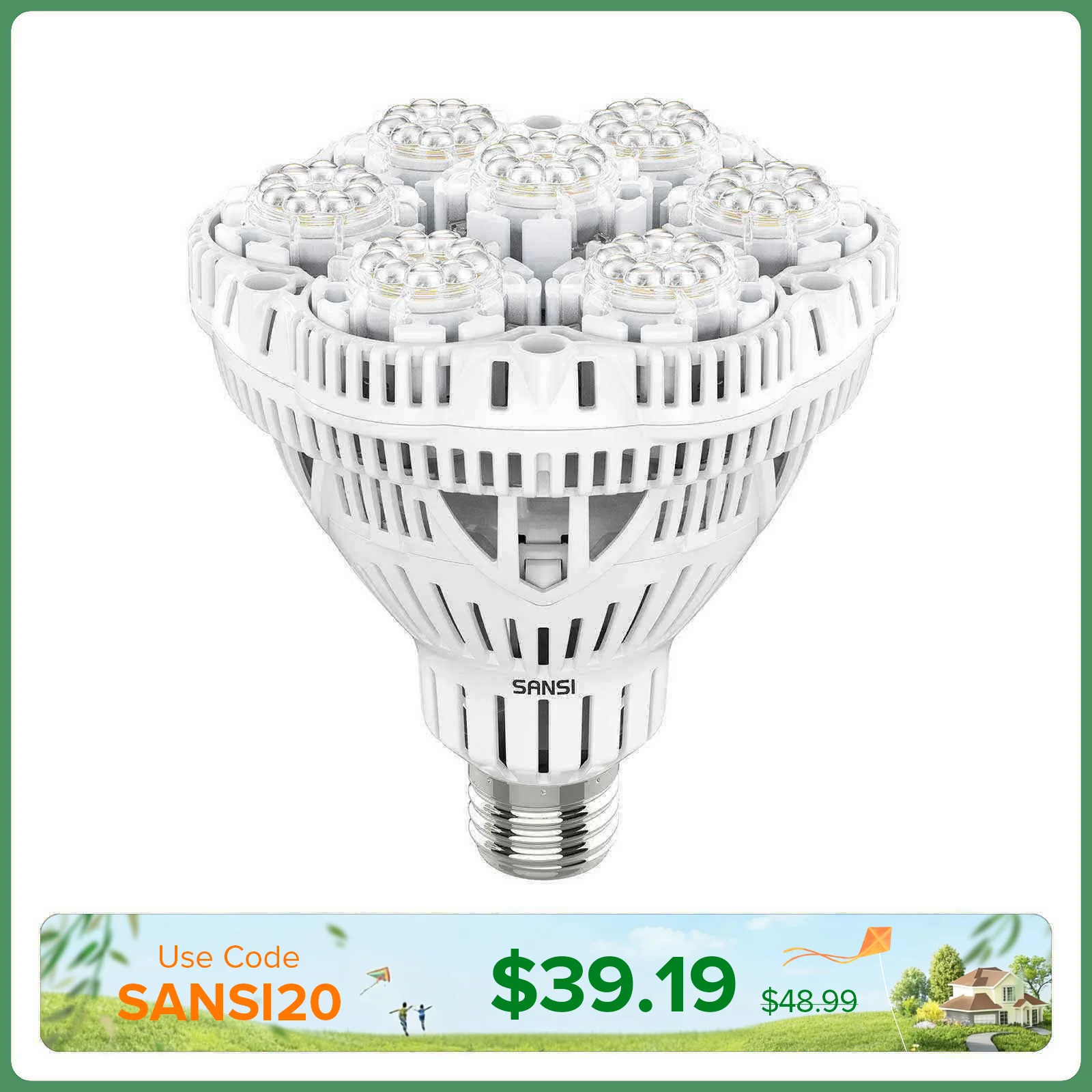 BR30 36W LED Grow Light Bulb - Image 9