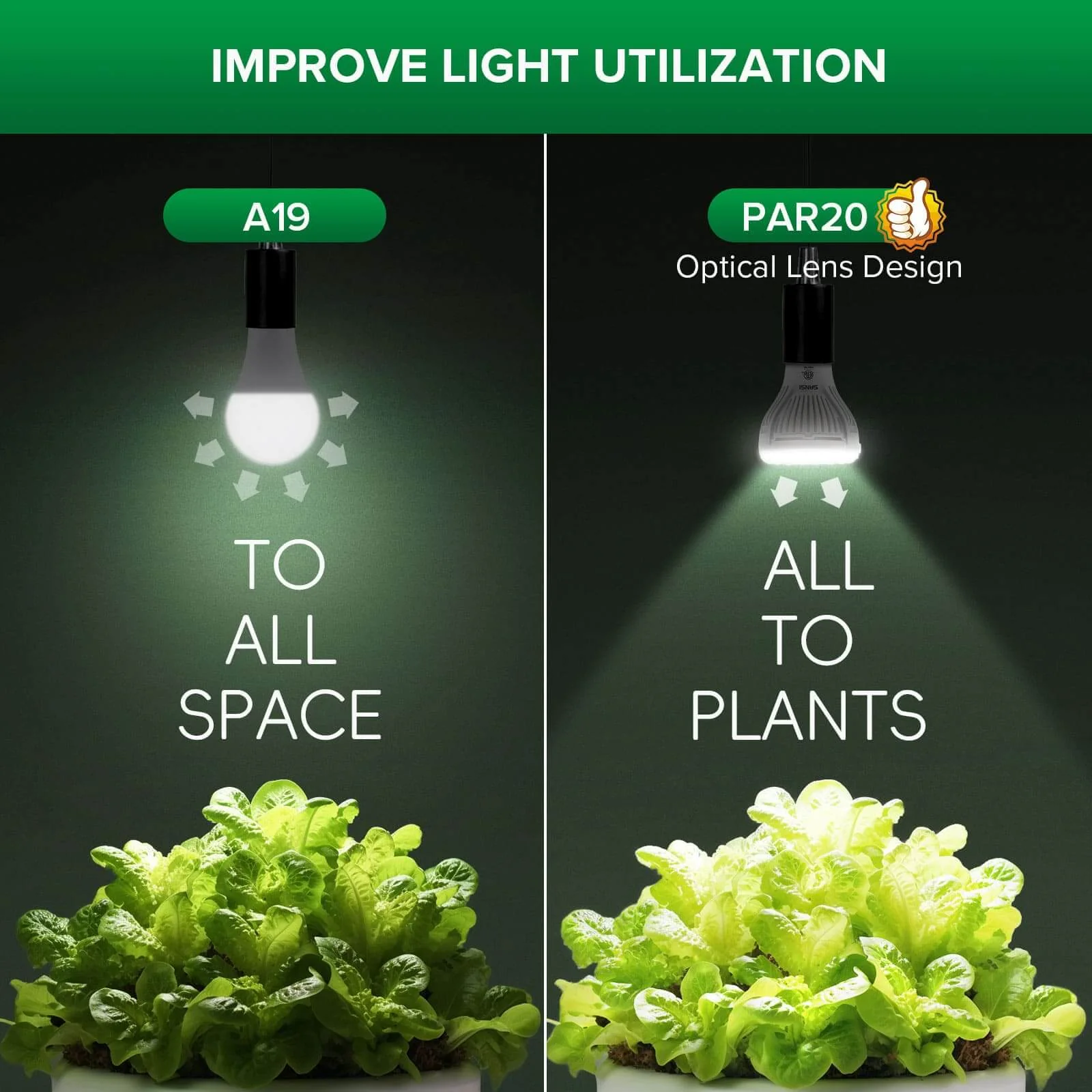 PAR20 5W LED Grow Light Bulb With Remote Control (US/CA ONLY) - Image 6