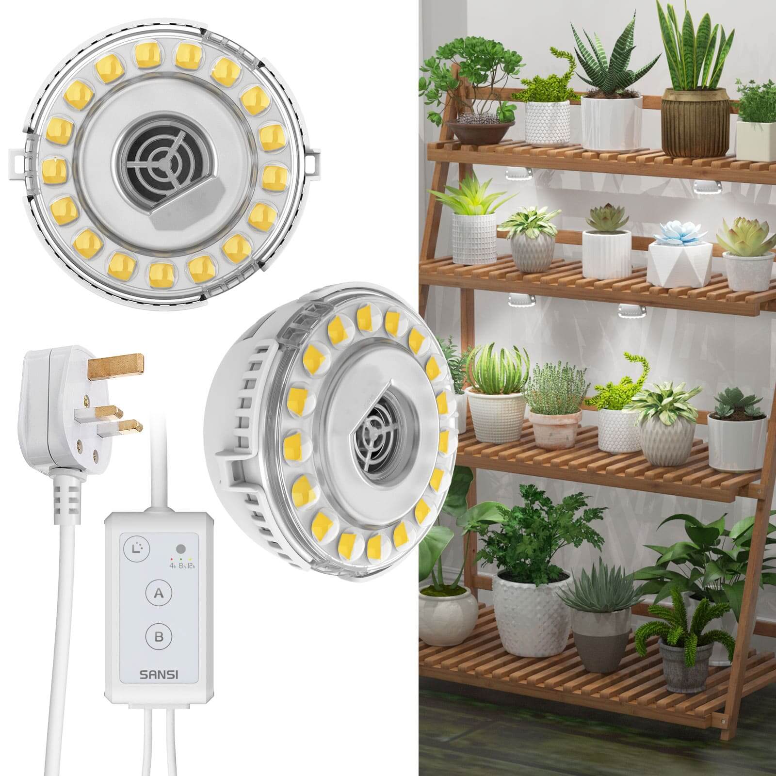 SANSI 10W LED Puck Grow Light With Timer & Dimmer - Image 10