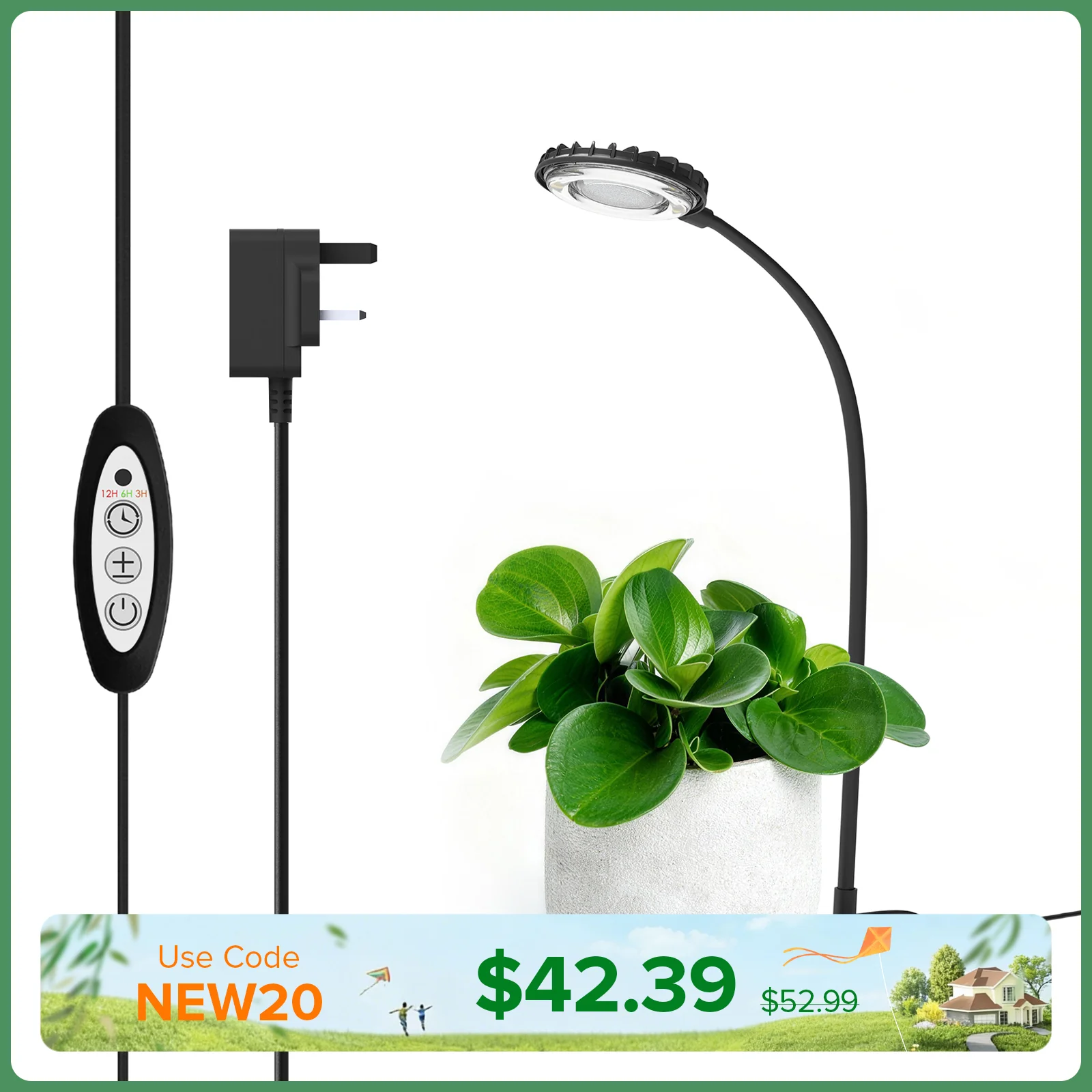 SANSI 12W Tabletop LED Grow Light (EU/UK ONLY) - Image 9