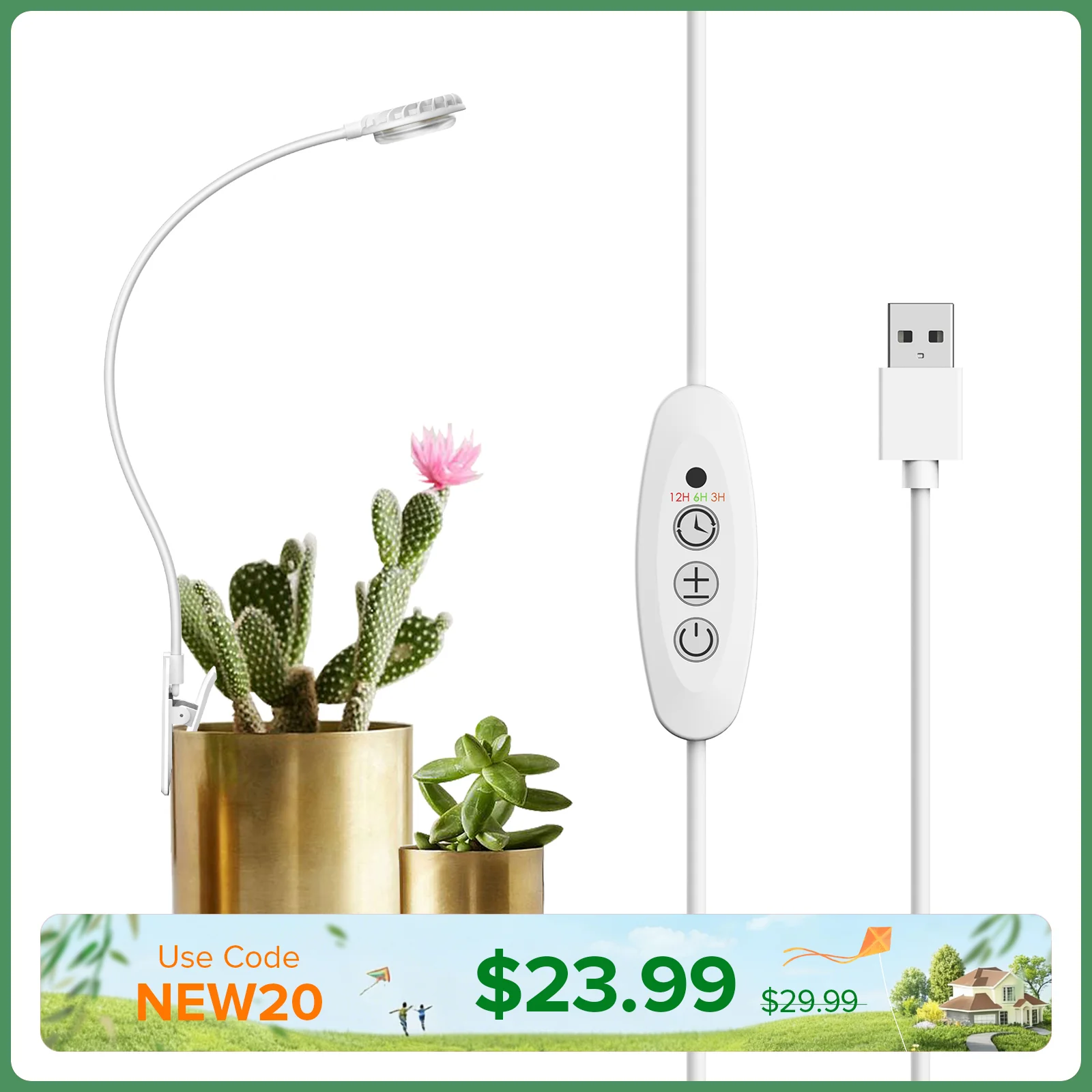 SANSI 4.5W Pot Clip LED Grow Light (EU/UK ONLY) - Image 14