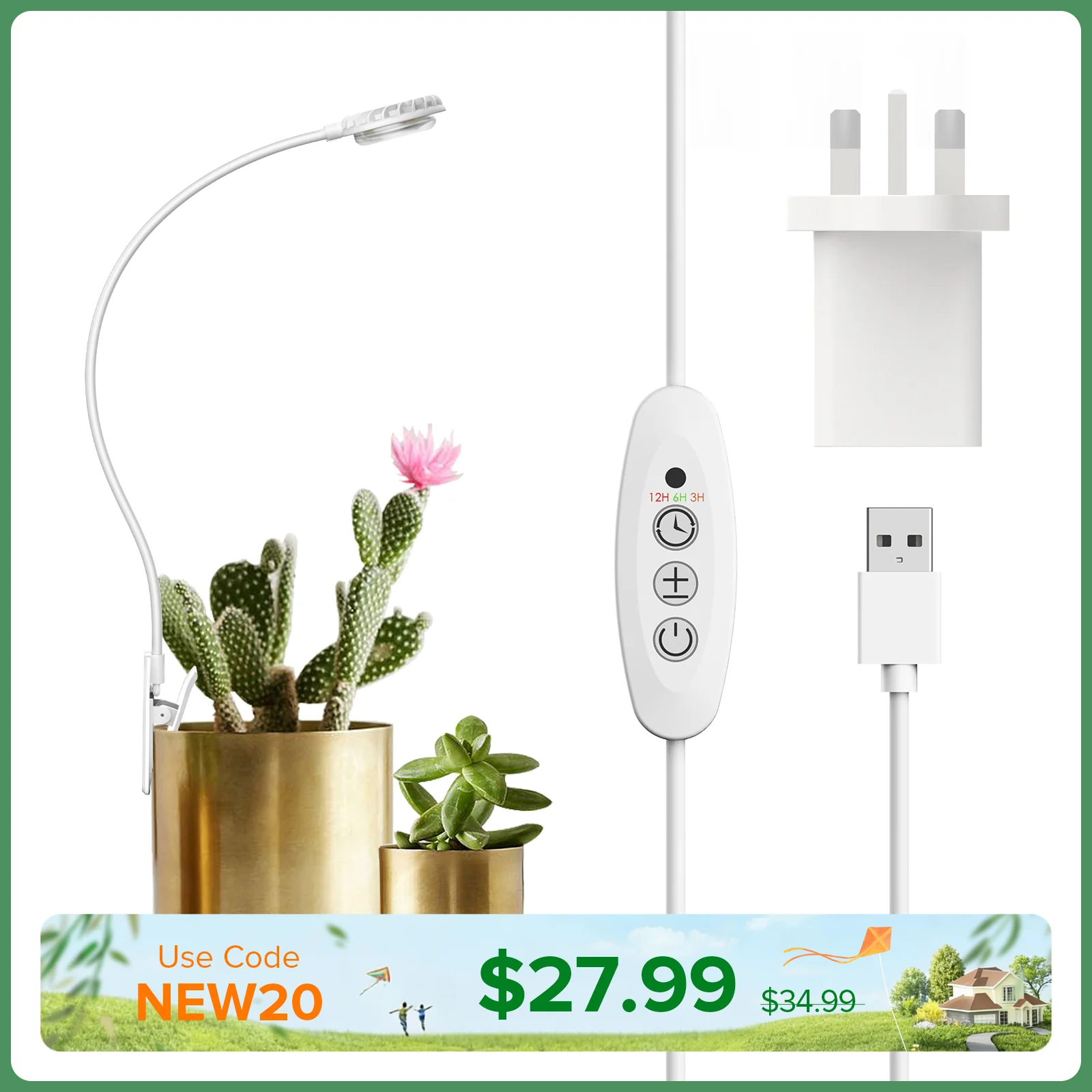 SANSI 4.5W Pot Clip LED Grow Light (EU/UK ONLY) - Image 15