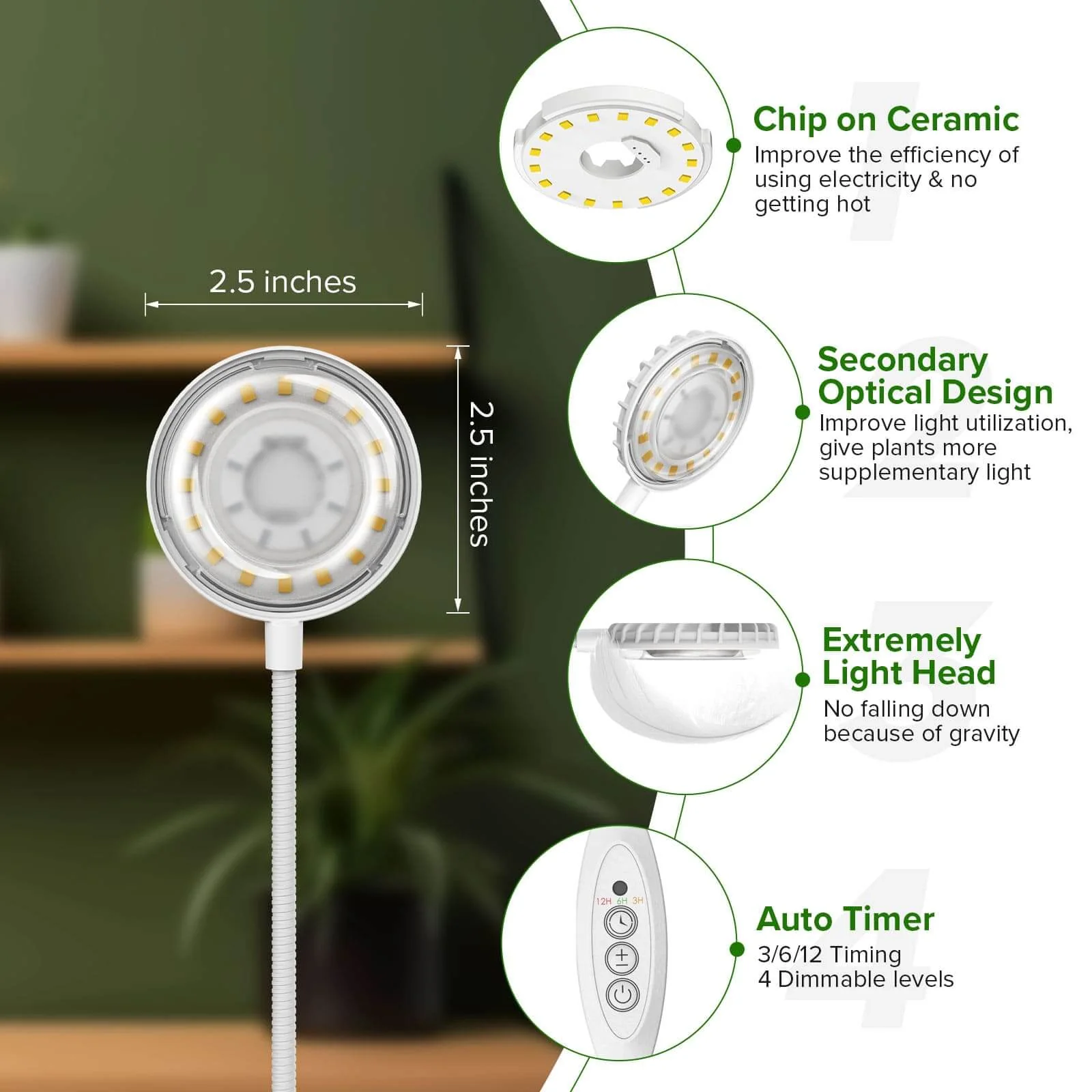 Upgraded 10W Pot Clip LED Grow Light (US ONLY) - Image 4