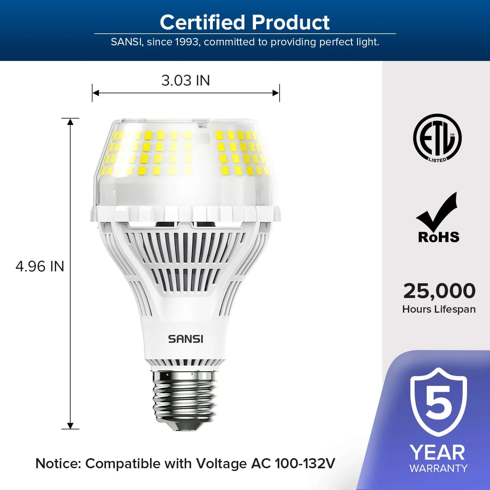 Upgraded A21 22W LED 3000K/5000K Light Bulb(US/CA ONLY) - Image 4