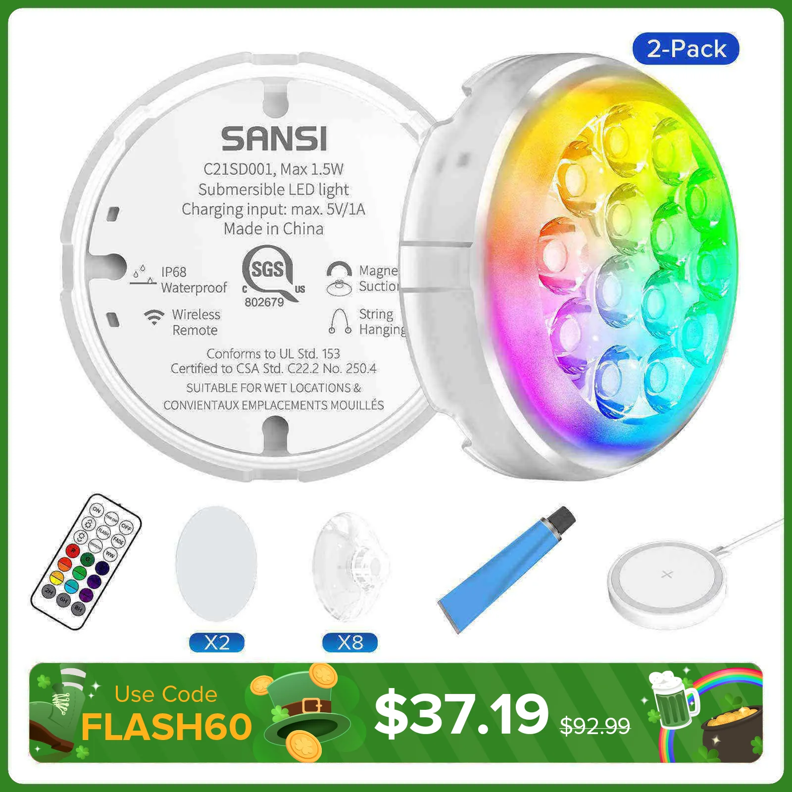 Wireless Charging RGB Color Changing Pool Light (US ONLY) - Image 17